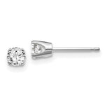 Load image into Gallery viewer, 14K White Gold .30ct I2 K-L Diamond Stud Push-on Post Earrings