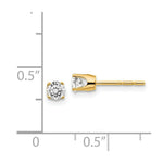 Load image into Gallery viewer, 14K Yellow Gold .40-Carat tw I2 K-L Diamond Stud Push-on Post Earrings