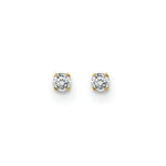 Load image into Gallery viewer, 14k Yellow Gold .05-Carat tw I2 K-L Diamond Stud Push-on Post Earrings