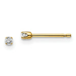 Load image into Gallery viewer, 14k Yellow Gold .05-Carat tw I2 K-L Diamond Stud Push-on Post Earrings