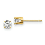 Load image into Gallery viewer, 14K Yellow Gold 1/2-Carat tw I2 K-L Diamond Stud Push-on Post Earrings