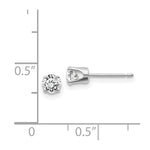 Load image into Gallery viewer, 14K White Gold 1/2-Carat tw I2 K-L Diamond Stud Push-on Post Earrings