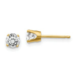 Load image into Gallery viewer, 14K Yellow Gold .70-Carat tw I2 K-L Diamond Stud Push-on Post Earrings