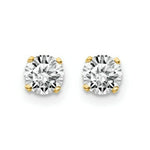 Load image into Gallery viewer, 14K Yellow Gold .70-Carat tw I2 K-L Diamond Stud Push-on Post Earrings
