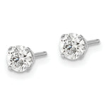 Load image into Gallery viewer, 14K White Gold 3/4-Carat tw I1 J-K Diamond Stud Push-on Post Earrings