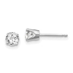 Load image into Gallery viewer, 14K White Gold 3.4-Carat tw I2 K-L Diamond Stud Push-on Post Earrings