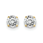 Load image into Gallery viewer, 14K Yellow Gold .85ct. I2 K-L Diamond Stud Push-on Post Earrings