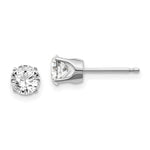 Load image into Gallery viewer, 14K White Gold 1-Carat tw I1 J-K Diamond Stud Push-on Post Earrings