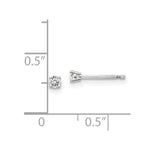 Load image into Gallery viewer, 14K White Gold .10-Carat I1 J-K Diamond Stud Push-on Post Earrings
