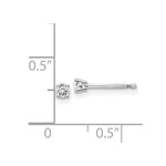 Load image into Gallery viewer, 14K White Gold .15-Carat I1 J-K Diamond Stud Push-on Post Earrings