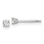 Load image into Gallery viewer, 14K White Gold .15-Carat I1 J-K Diamond Stud Push-on Post Earrings