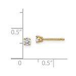 Load image into Gallery viewer, 14K Yellow Gold 1/5-Carat tw I1 J-K Diamond Stud Push-on Post Earrings