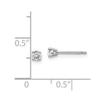 Load image into Gallery viewer, 14K White Gold .20ct I1 J-K Diamond Stud Push-on Post Earrings