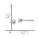Load image into Gallery viewer, 14K White Gold 1/4-Carat tw I1 J-K Diamond Stud Push-on Post Earrings