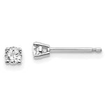 Load image into Gallery viewer, 14K White Gold 1/4-Carat tw I1 J-K Diamond Stud Push-on Post Earrings