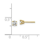 Load image into Gallery viewer, 14K Yellow Gold 1/3-Carat tw I1 J-K Diamond Stud Push-on Post Earrings