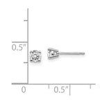 Load image into Gallery viewer, 14K White Gold 1/3-Carat tw I1 J-K Diamond Stud Push-on Post Earrings
