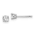 Load image into Gallery viewer, 14K White Gold .40-Carat tw I1 J-K Diamond Stud Push-on Post Earrings