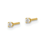 Load image into Gallery viewer, 14K Yellow Gold .05ct. I1 J-K Diamond Stud Push-on Post Earrings