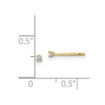 Load image into Gallery viewer, 14K Yellow Gold .05ct. I1 J-K Diamond Stud Push-on Post Earrings