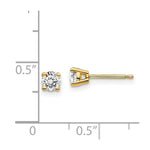 Load image into Gallery viewer, 14K Yellow Gold 1/2-Carat tw I1 J-K Diamond Stud Push-on Post Earrings