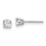 Load image into Gallery viewer, 14K White Gold 1/2-Carat tw I1 J-K Diamond Stud Push-on Post Earrings
