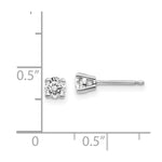 Load image into Gallery viewer, 14K White Gold 1/2-Carat tw I1 J-K Diamond Stud Push-on Post Earrings