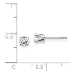 Load image into Gallery viewer, 14K White Gold .60-Carat tw I1 J-K Diamond Stud Push-on Post Earrings