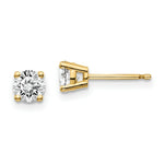 Load image into Gallery viewer, 14K Yellow Gold .70-Carat tw I1 J-K Diamond Stud Push-on Post Earrings