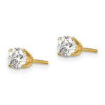 Load image into Gallery viewer, 14K Yellow Gold 3/4-Carat tw I1 J-K Diamond Stud Push-on Post Earrings
