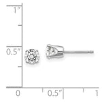 Load image into Gallery viewer, 14K White Gold 3/4-Carat tw I1 J-K Diamond Stud Push-on Post Earrings
