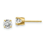 Load image into Gallery viewer, 14K Yellow Gold .95-Carat tw I1 J-K Diamond Stud Push-on Post Earrings
