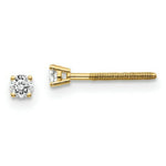 Load image into Gallery viewer, 14K Yellow Gold .10-Carat tw SI3 G-I Diamond Stud Thread on/off Post Earrings