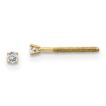 Load image into Gallery viewer, 14K Yellow Gold .05-Carat tw VS2/SI1 G-I Diamond Stud Thread on/off Post Earrings