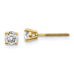 Load image into Gallery viewer, 14K Yellow Gold 1/2-Carat tw SI3 G-I Diamond Stud Thread on/off Post Earrings