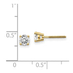 Load image into Gallery viewer, 14K Yellow Gold .70-Carat tw SI3 G-I Diamond Stud Thread on/off Post Earrings