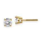 Load image into Gallery viewer, 14K Yellow Gold .95-Carat tw SI3 G-I Diamond Stud Thread on/off Post Earrings