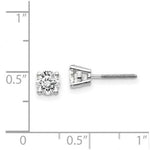 Load image into Gallery viewer, 14K White Gold .95-Carat tw VS2/SI1 G-I Diamond Stud Thread on/off Post Earrings