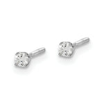 Load image into Gallery viewer, 14K White Gold .10-Carat VS2/SI1 G-I Diamond Stud Thread on/off Post Earrings