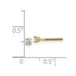 Load image into Gallery viewer, 14K Yellow Gold .15-Carat tw VS2/SI1 G-I Diamond Stud Thread on/off Post Earrings