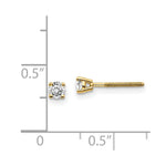 Load image into Gallery viewer, 14K Yellow Gold 1/4-Carat tw VS2/SI1 G-I Diamond Stud Thread on/off Post Earrings