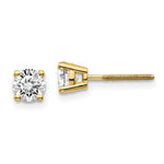 Load image into Gallery viewer, 14K Yellow Gold 3/4-Carat tw VS2/SI1 G-I Diamond Stud Thread on/off Post Earrings