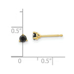 Load image into Gallery viewer, 14K Yellow Gold Black Diamond Stud Earrings 1/4-Carat tw