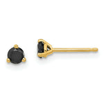 Load image into Gallery viewer, 14K Yellow Gold Black Diamond Stud Earrings 1/3-Carat tw
