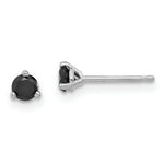 Load image into Gallery viewer, 14K White Gold Black Diamond Stud Earrings