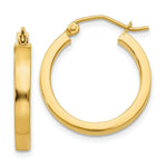 Load image into Gallery viewer, 14K Yellow Gold 2x3mm Square Tube Hoops 20mm length