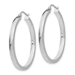 Load image into Gallery viewer, 14K White Gold 2x3mm Rectangle Tube Hoop 30mm length