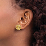Load image into Gallery viewer, 14K Yellow Gold Polished Love Knot Post Earrings 15mm length