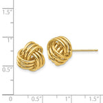 Load image into Gallery viewer, 14K Yellow Gold Polished Triple Knot Post Earrings