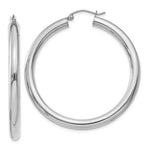 Load image into Gallery viewer, 14K Yellow Gold Polished 4mm Lightweight Round Hoop Earrings 45mm length